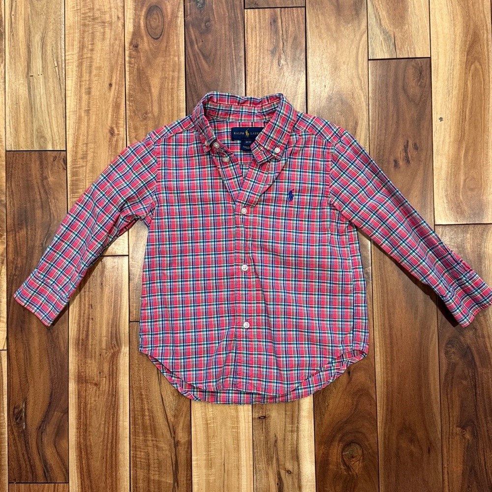 Ralph Lauren Red and Blue Plaid Shirt